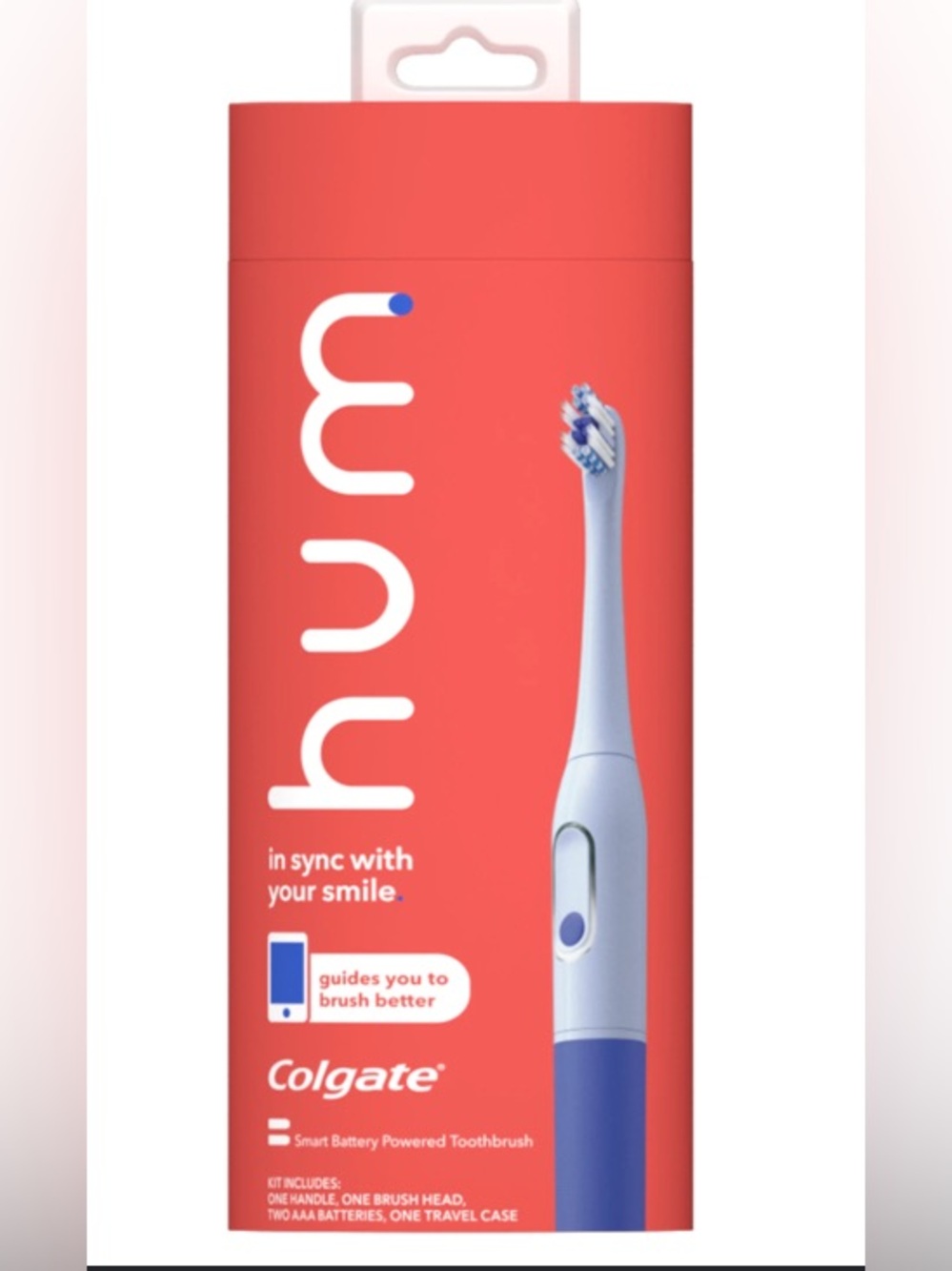 hum by Colgate Smart Battery Toothbrush Kit, Sonic Toothbrush wTravel Case NWT